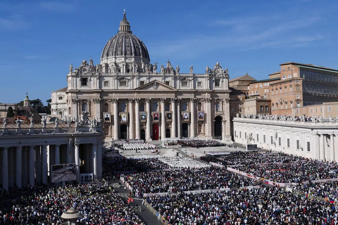 A general view of St. Peter's Square at the Vatican, October 19, 2025. REUTERS/Claudia Greco