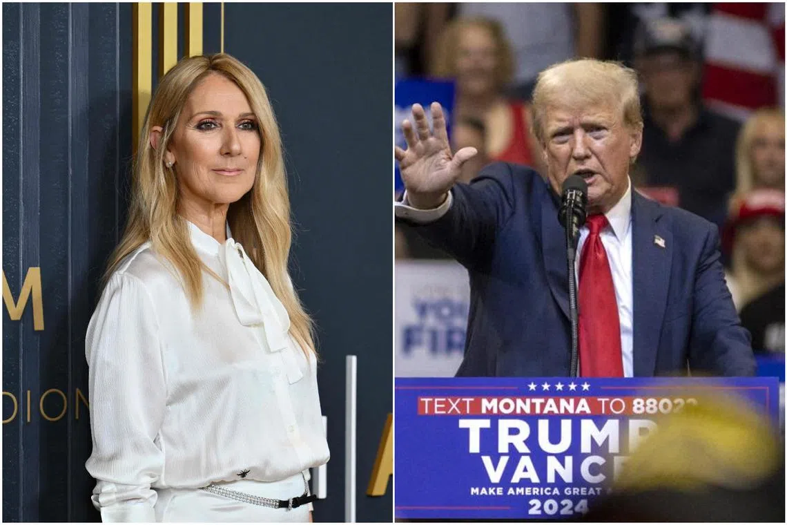 Celine Dion's management team and record label said that the use of the song at US presidential candidate Donald Trump's rally was “in no way” authorised.