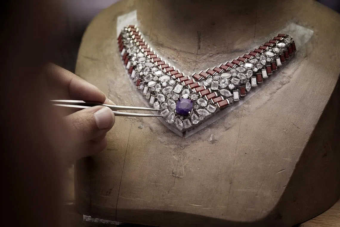 Chanel's Graphic Line Necklace from its 2024 Haute Joaillerie Sport collection.