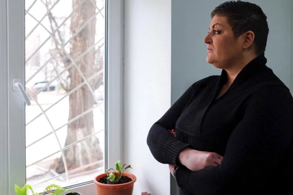 Ukrainian lawyer Khrystyna Vrashchuk looks on at her office, amid Russia's attack on Ukraine, in Kyiv, Ukraine March 14, 2024. REUTERS/Dan Peleschuk