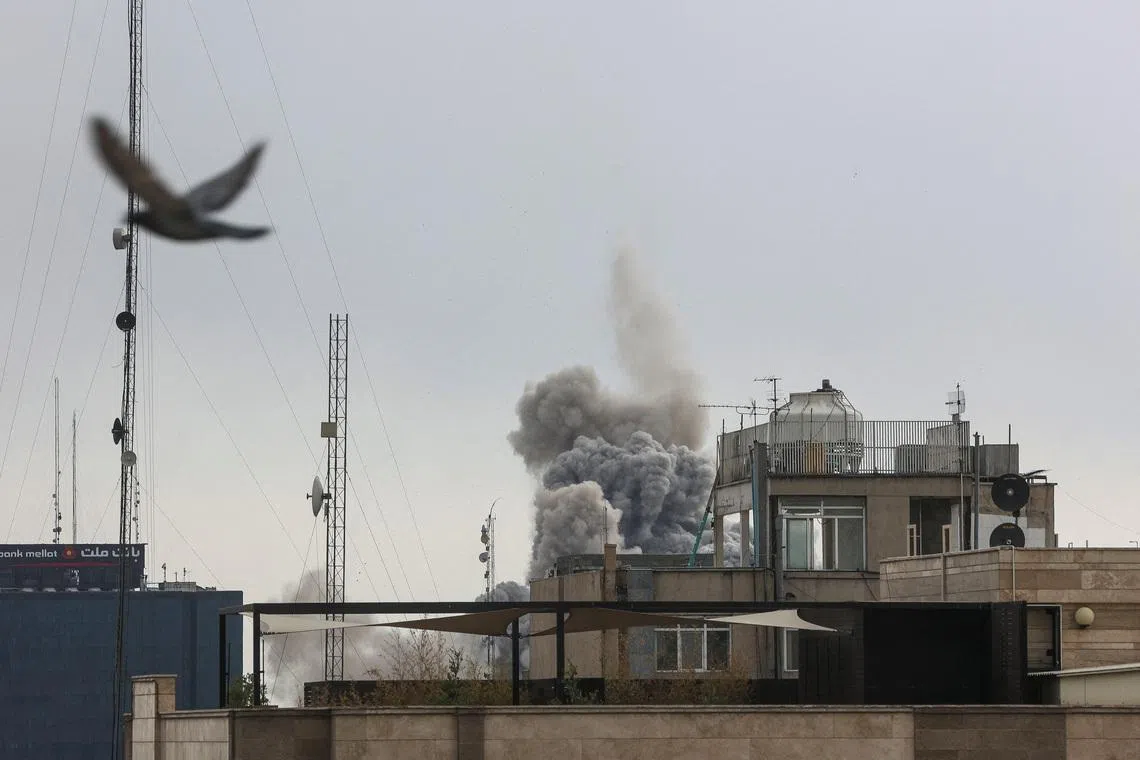 Smoke rises following an explosion, after Israel and the U.S. launched strikes on Iran, amid the U.S.-Israel conflict with Iran, in Tehran, Iran, March 2, 2026. Majid Asgaripour/WANA (West Asia News Agency) via REUTERS