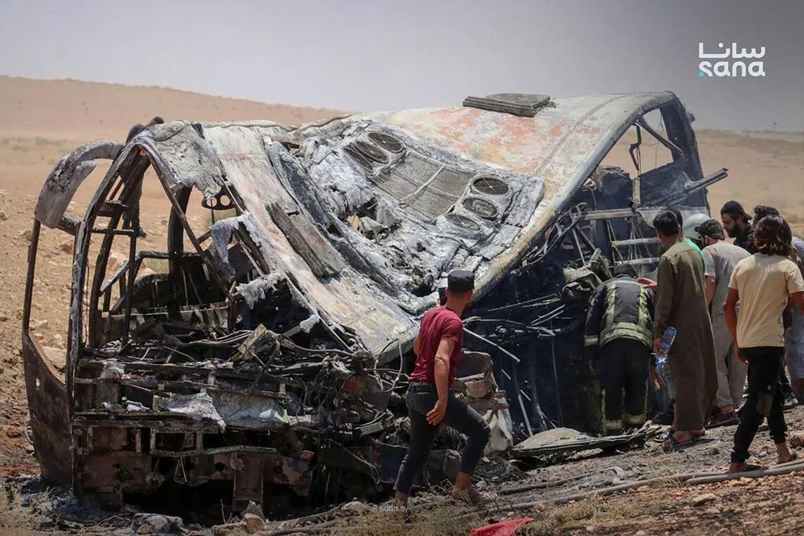 Syria bus crash kills at least 35, injures 30