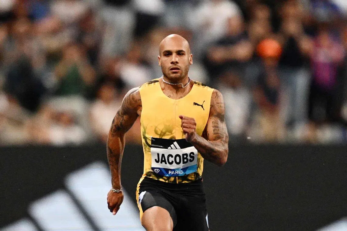 Marcell Jacobs' sole outdoors outing this season saw him finish seventh in the Diamond League meeting in Paris.