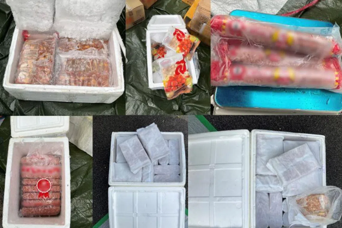 Illegally imported meat products seized by SFA.