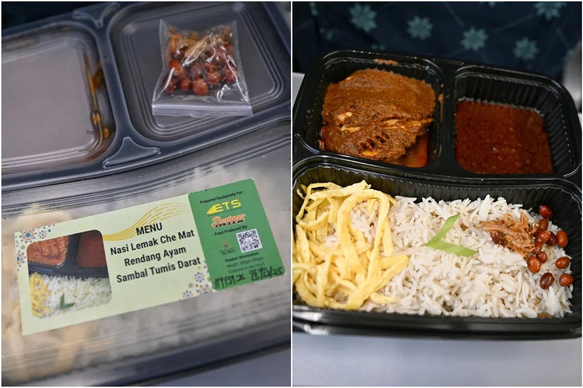 Guests were served nasi lemak during the KL-JB ETS media preview run.