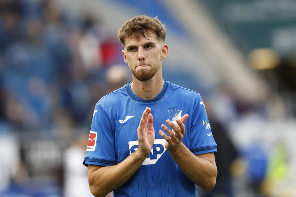 Soccer Football - Bundesliga - TSG 1899 Hoffenheim v Bayer Leverkusen - PreZero Arena, Hoffenheim, Germany - September 14, 2024 TSG 1899 Hoffenheim's Anton Stach after the match REUTERS/Heiko Becker/File Photo