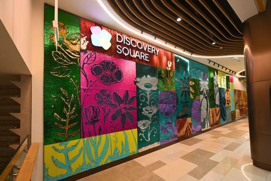 Artist Imran Mohamed Ishak’s mural on Level 5 entered the Singapore Book of Records as the Largest Display of Sequin Art.