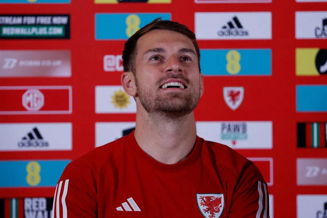 Soccer Football - International Friendly - Wales Press Conference - The Vale Resort, Hensol, Wales, Britain, September 4, 2023 Wales' Aaron Ramsey during the press conference Action Images via Reuters/Andrew Couldridge/File Photo