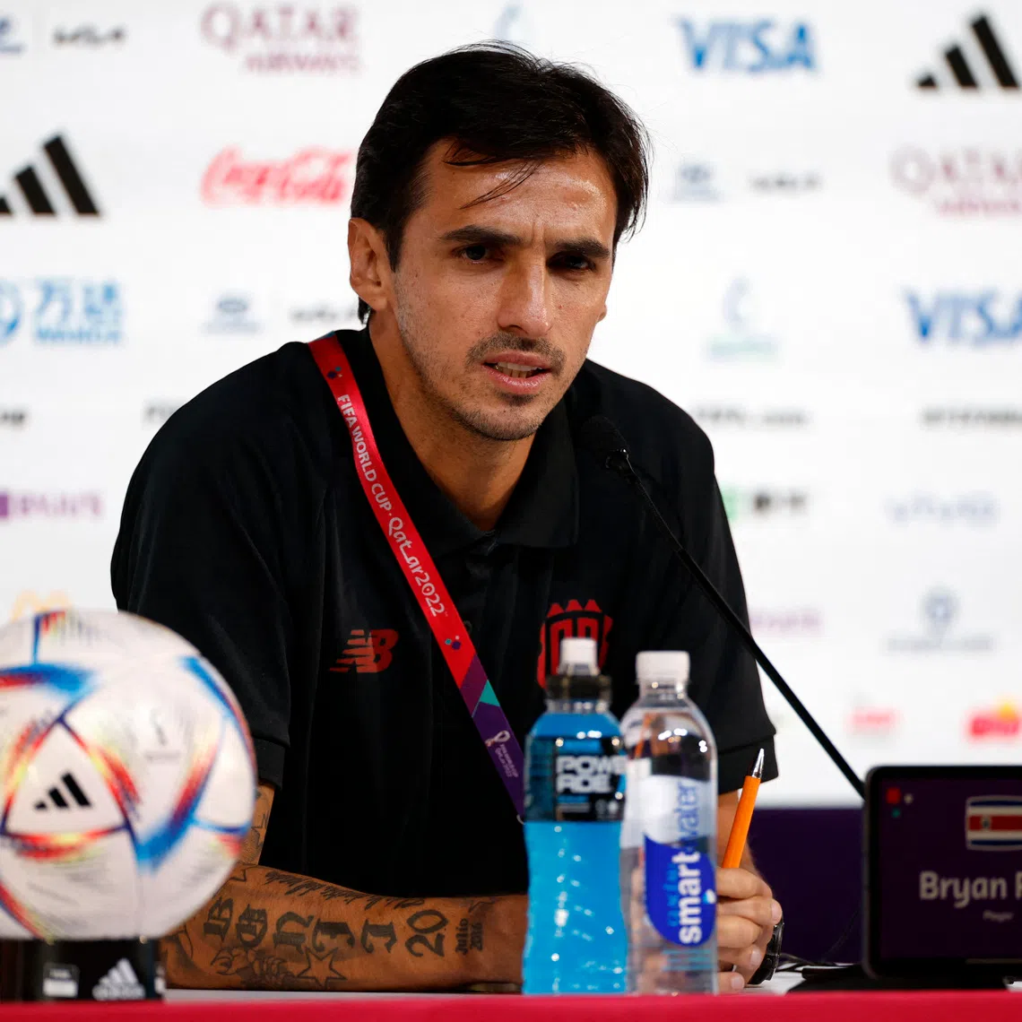 Soccer Football - FIFA World Cup Qatar 2022 - Costa Rica Press Conference - Main Media Center, Doha, Qatar - November 22, 2022 Costa Rica's Bryan Ruiz during the press conference REUTERS/John Sibley/File Photo