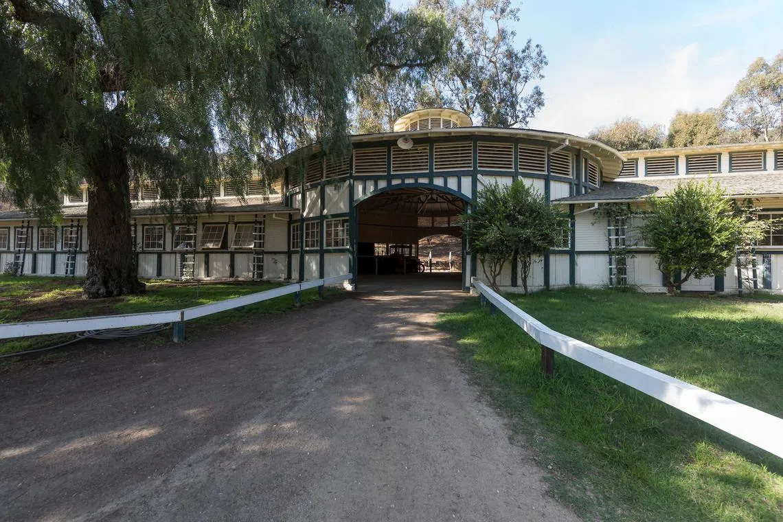 The stable at Will Rogers State Historic Park in Pacific Palisades, Los Angeles, is seen in this 2016 handout photo. 
