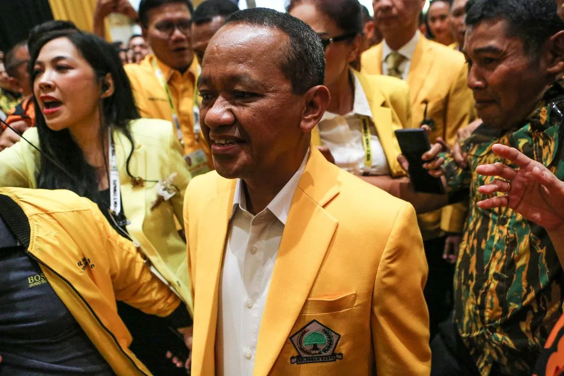 Indonesia's second-largest political party Golkar's chief candidate and Indonesia's Energy Minister, Bahlil Lahadalia attends the Golkar party's national congress at the Jakarta Convention Center in Jakarta, Indonesia, August 20, 2024. Antara Foto/Asprilla Dwi Adha/via REUTERS