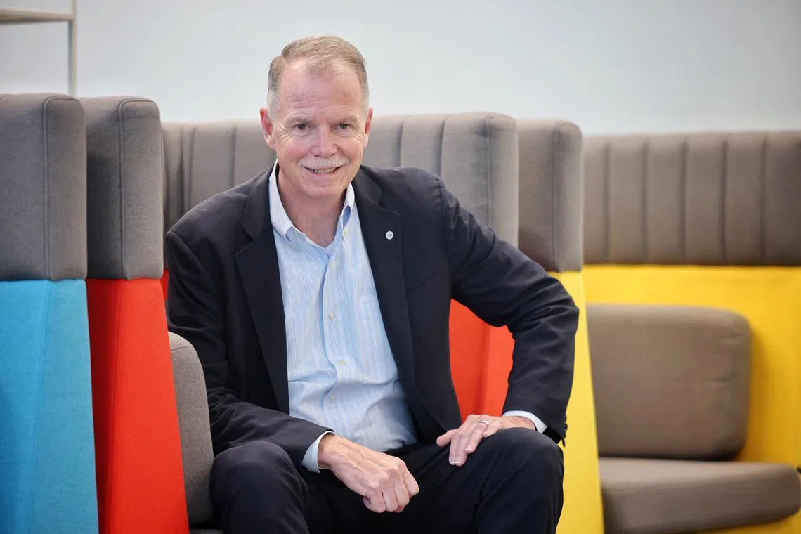 Mr George R. Oliver was in Singapore recently to open his firm’s new offices at Galaxis, in the One North area. 