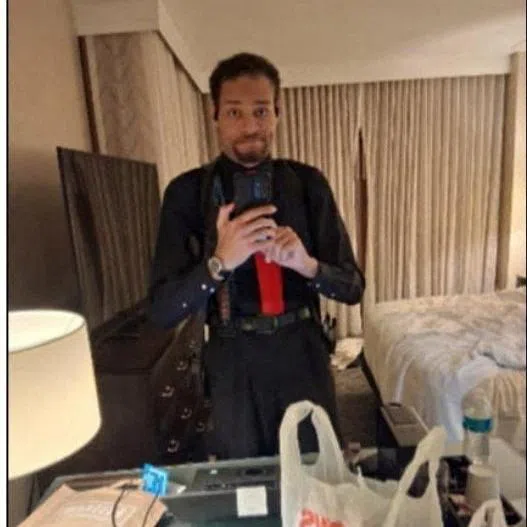 An image released by the US Department of Justice on April 29 showing Cole Tomas Allen, the suspect in the Washington shooting incident appearing in a selfie picture.