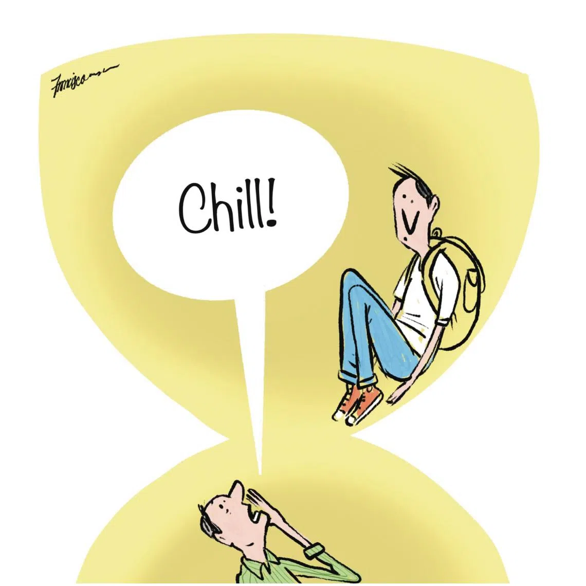 The writer wants to remind his younger self to celebrate life.