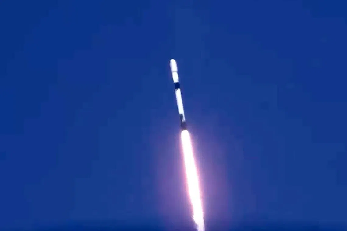 SpaceX’s Falcon 9 rocket took off from California’s Vandenberg Space Force Base on Oct 1, carrying 130 space vehicles, including Singapore’s CRIMSON-1 satellite.