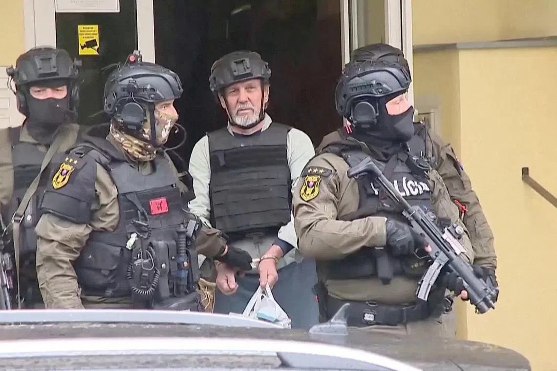 The suspect, identified by prosecutors as Juraj C., is a former security guard at a shopping mall and author of three collections of poetry.