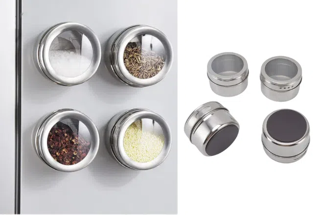 Магнитные баночки для специй, 4 шт.