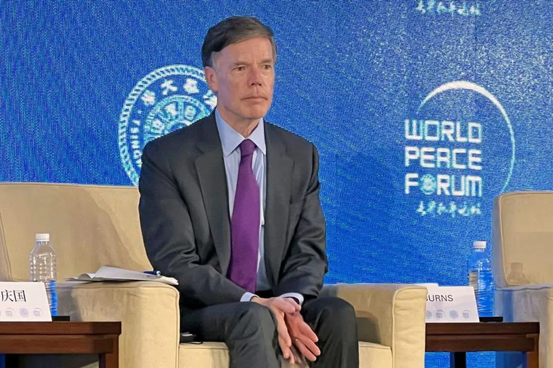 U.S. Ambassador to China Nicholas Burns attends the World Peace Forum at Tsinghua University in Beijing, China July 4, 2022. REUTERS/Yew Lun Tian/File Photo