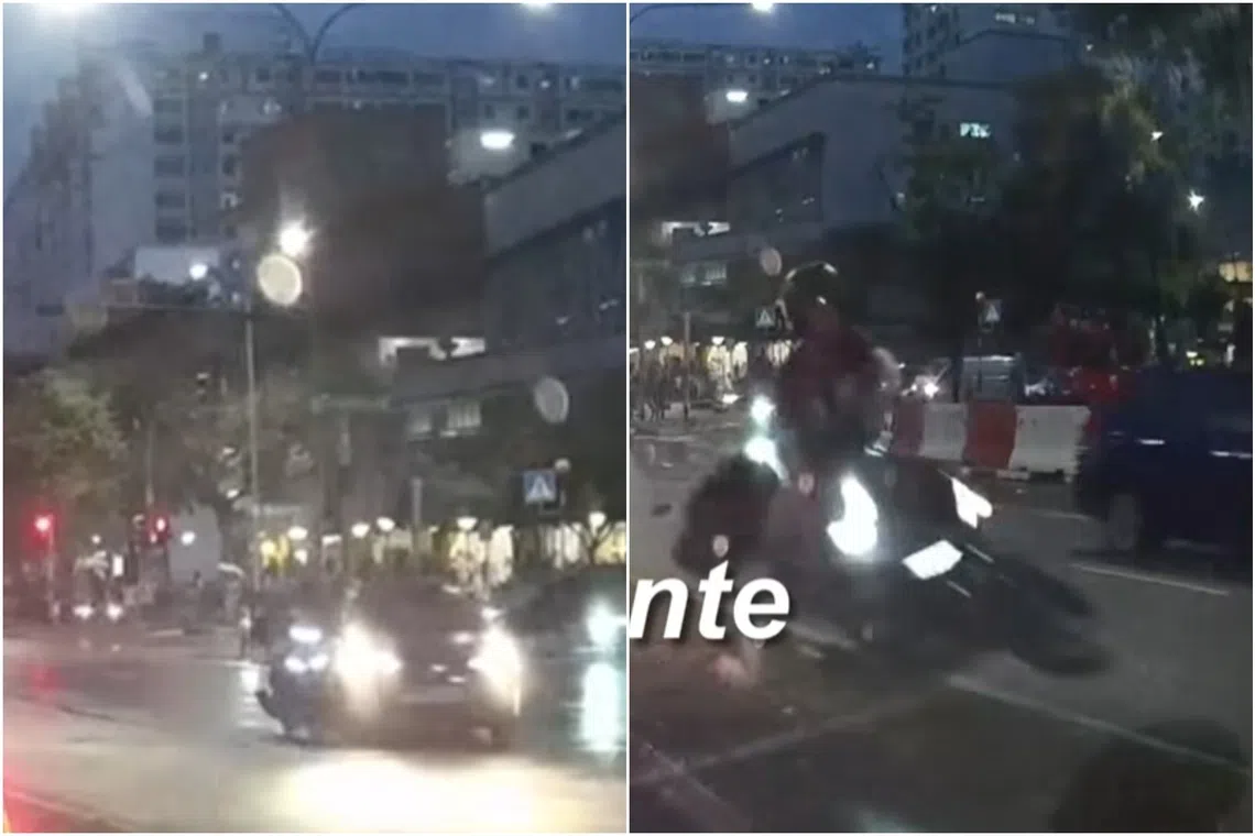 A motorcyclist was taken to hospital after an accident in Jurong West on Nov 12.