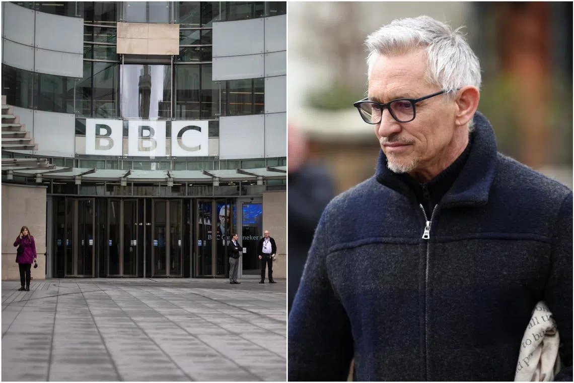 Ex-footballer Gary Lineker was taken off air by the BBC after he criticised Britain’s migration policy. 