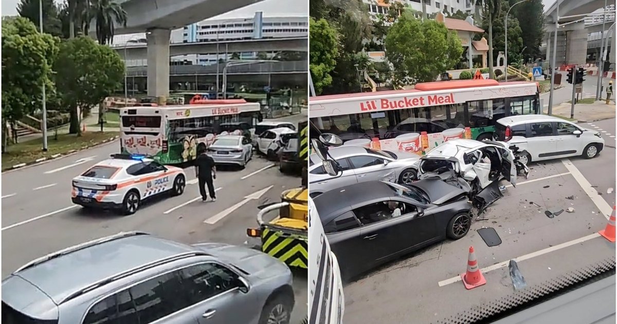 3 Injured in Multi-Vehicle Collision at Jurong East Junction