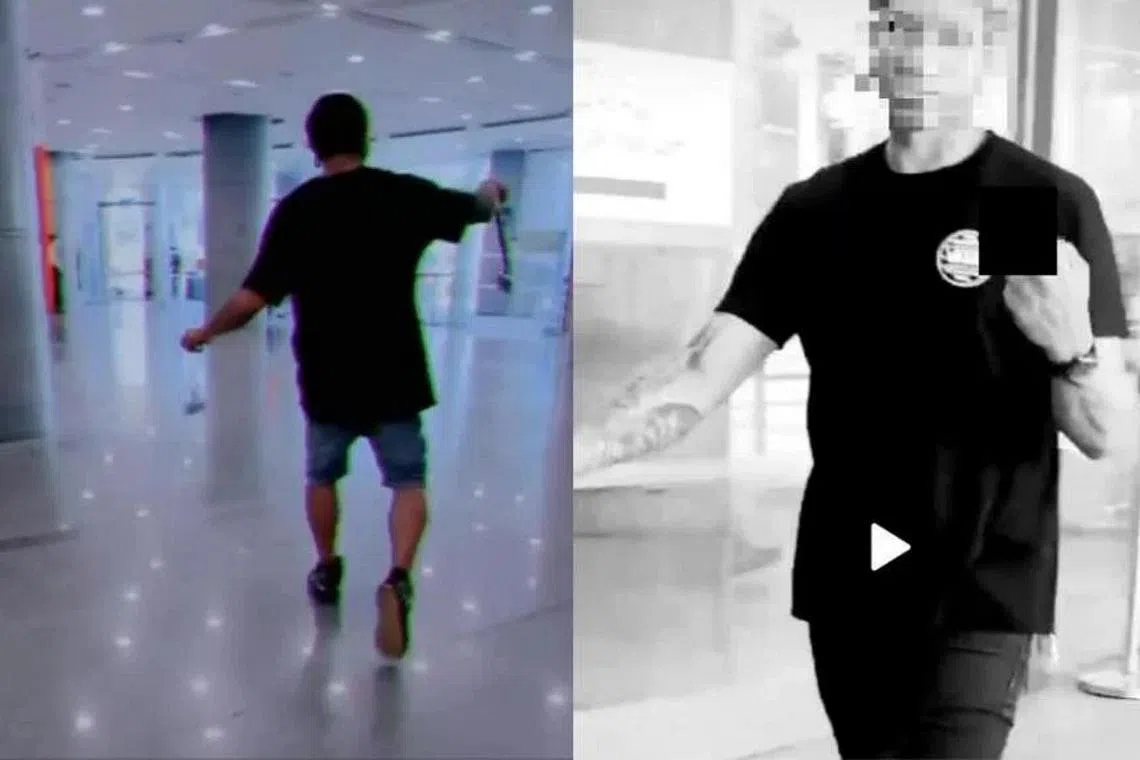 The man is now accused of breaking a law by unlawfully recording a video at the Central Police Division - a protected area.