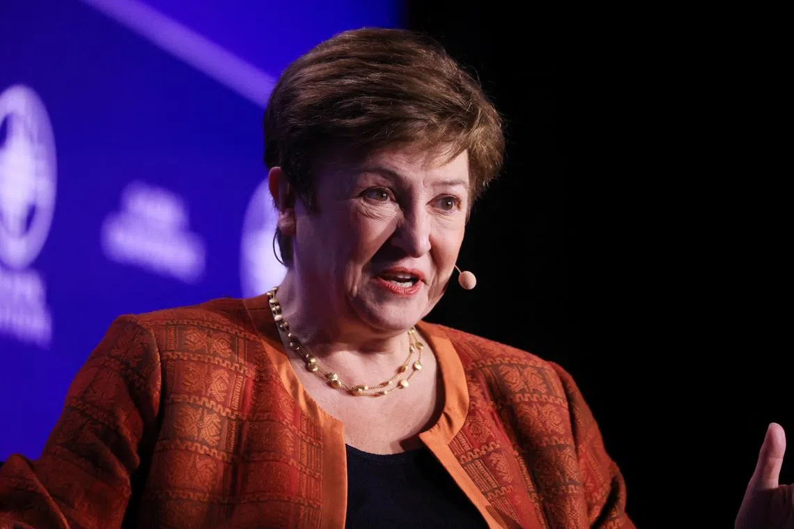 Kristalina Georgieva, Managing Director, International Monetary Fund, speaks at the Milken Conference 2024 Global Conference Sessions at The Beverly Hilton in Beverly Hills, California, U.S., May 6, 2024. REUTERS/David Swanson/File Photo