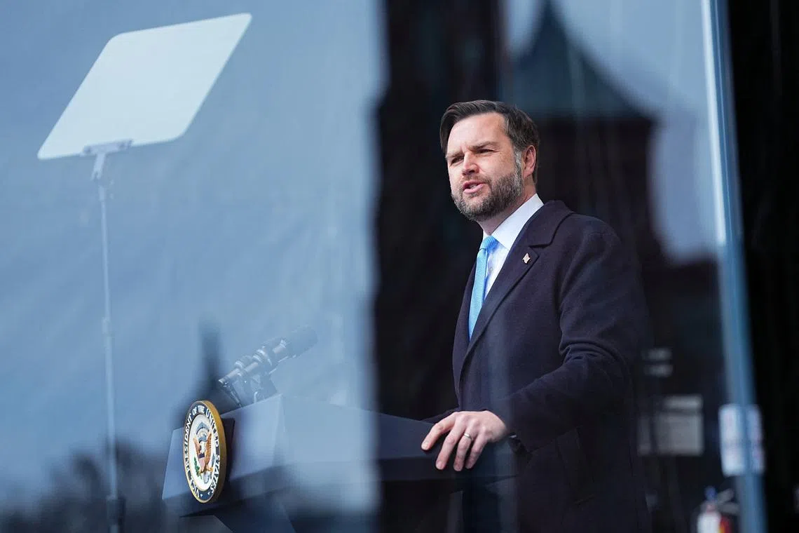 U.S. Vice President JD Vance speaks during the annual \"March for Life\" in Washington, D.C., U.S., January 23, 2026. REUTERS/Aaron Schwartz