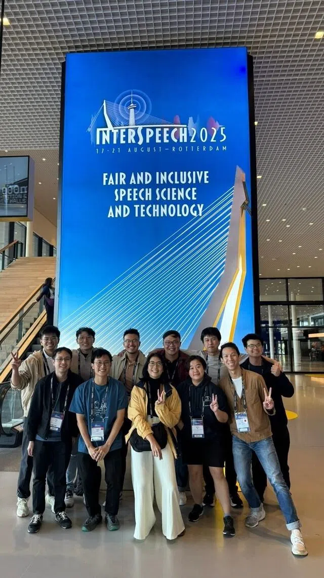 clarence teo attending interspeech 2025 in rotterdam giving him the chance to learn from and exchange ideas with international researchers in speech technology