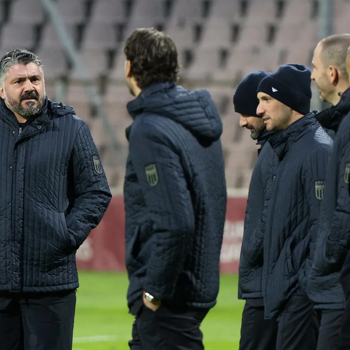 Soccer Football - FIFA World Cup - UEFA Qualifiers - Italy Pitch Walk-around and Press Conference - Bilino Polje Stadium, Zenica, Bosnia and Herzegovina - March 30, 2026 Italy coach Gennaro Gattuso during the pitch walk-around REUTERS/Amel Emric