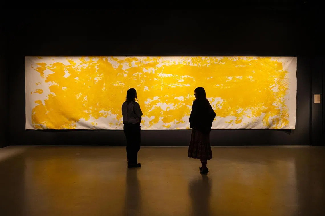 Lee Wen's Anthropometry Revision: Yellow Period (After Yves Klein) 