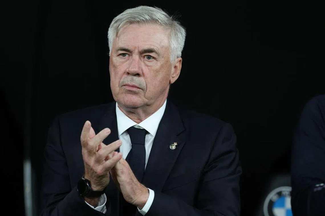 Soccer Football - LaLiga - Real Madrid v Valencia - Santiago Bernabeu, Madrid, Spain - November 11, 2023 Real Madrid coach Carlo Ancelotti REUTERS/Isabel Infantes/ File photo