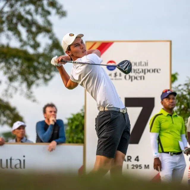 Troy Storm, 16, made the cut at the Moutai Singapore Open, the first professional tournament he is participating in.