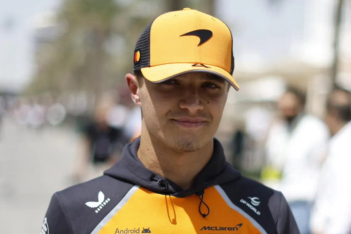 Formula One F1 - Bahrain Grand Prix - Bahrain International Circuit, Sakhir, Bahrain - April 12, 2025 McLaren's Lando Norris before practice REUTERS/Hamad I Mohammed
