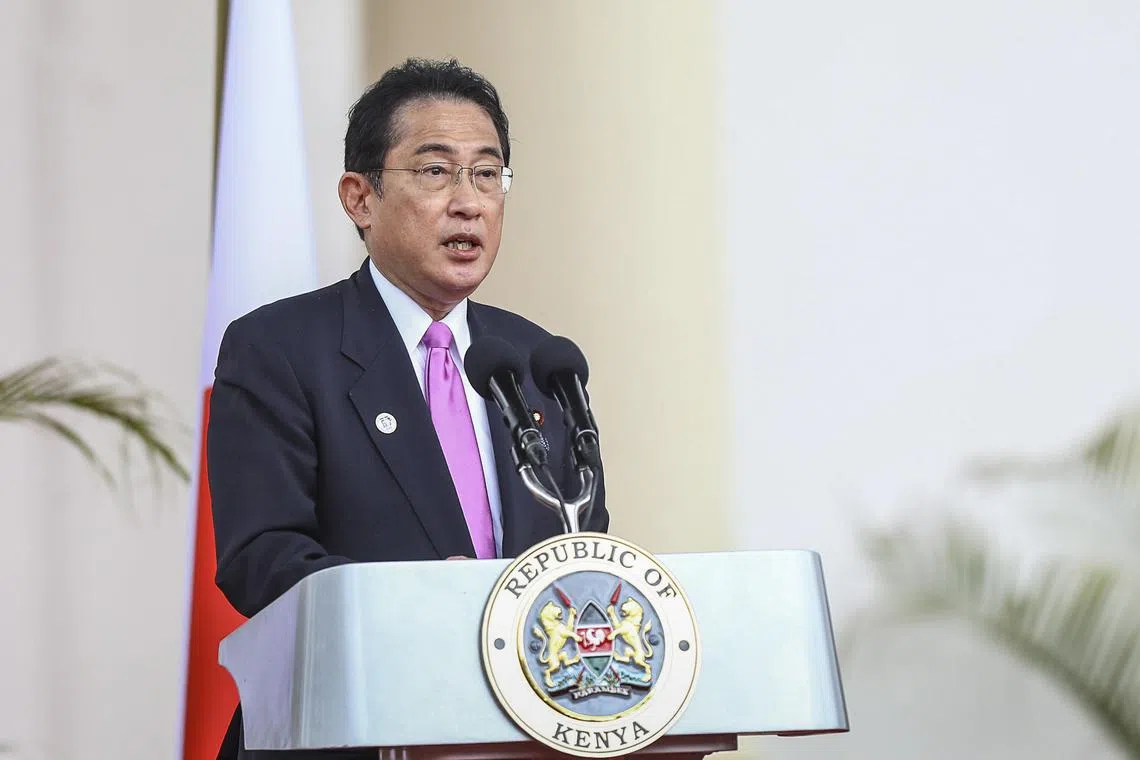 During a one week tour from April 29, Mr Fumio Kishida visited Egypt, Ghana, Kenya, and Mozambique. 