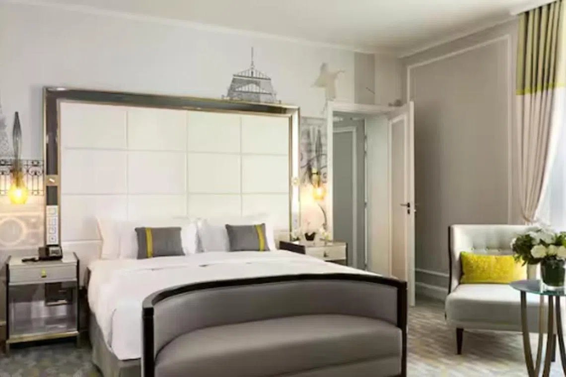 The Hilton Paris Opera hotel is located next to the Paris Saint-Lazare train station. 