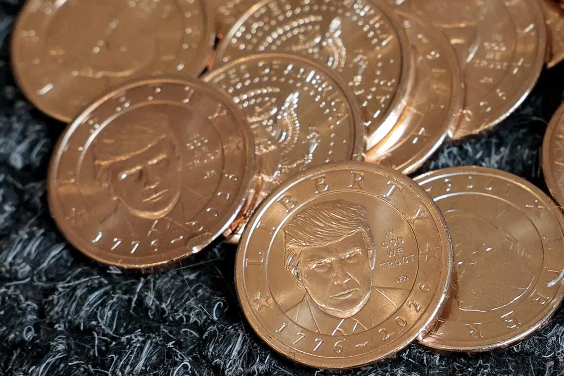 The new coin features Trump’s face on one side, and the US presidential seal on the other side.