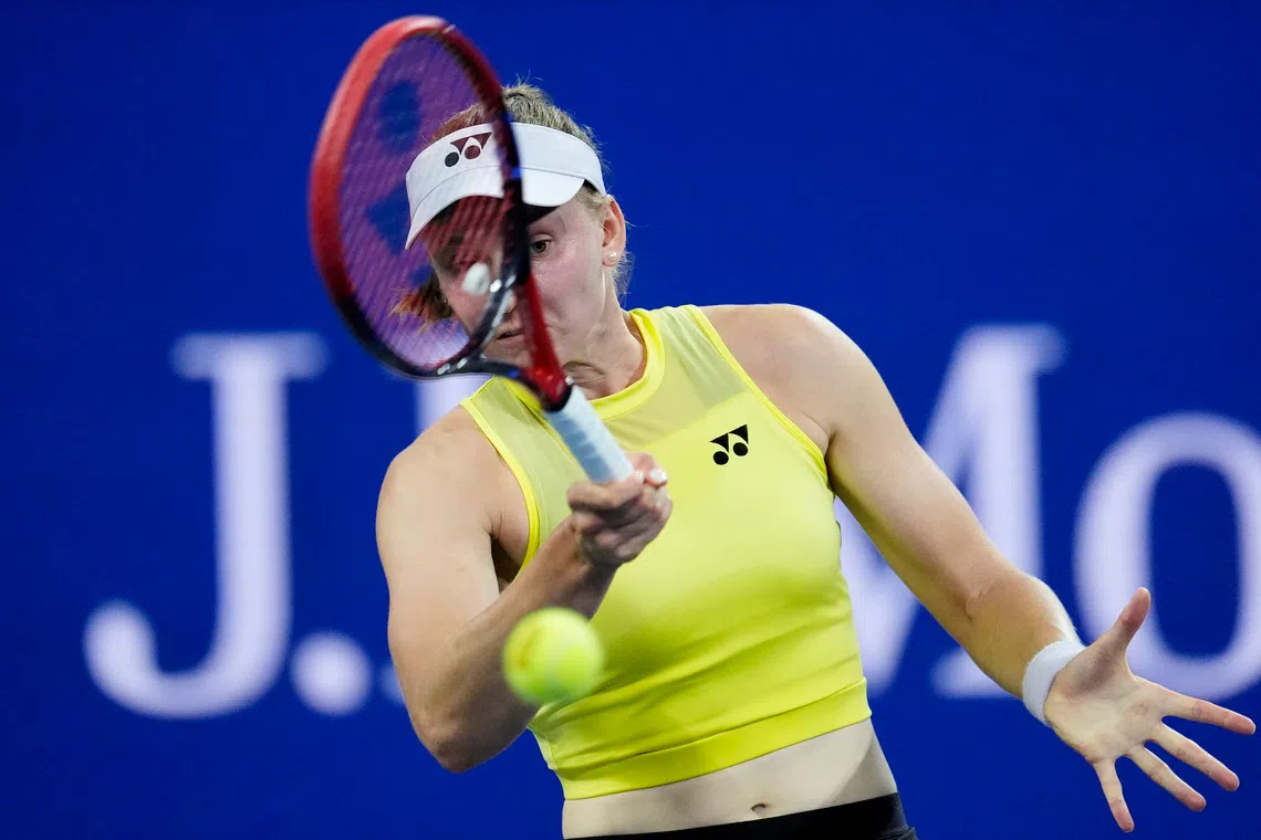 Tennis - U.S. Open - Flushing Meadows, New York, United States - September 3, 2026 Kazakhstan's Elena Rybakina in action during her second round match against Spain's Jessica Bouzas Maneiro REUTERS/Eduardo Munoz