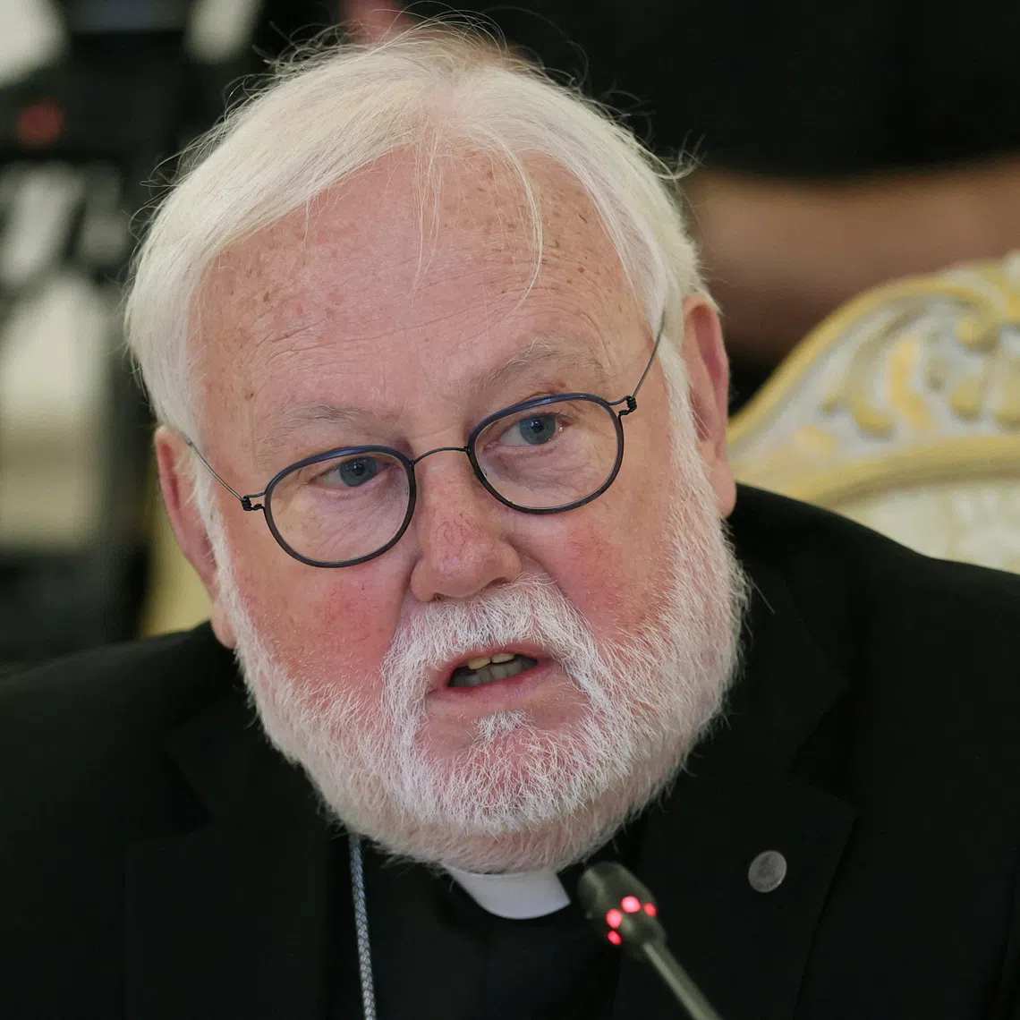 Archbishop Paul Richard Gallagher, Vatican envoy and Secretary for Relations with States and International Organisations of the Holy See, attends a meeting with Russian Foreign Minister Sergei Lavrov in Moscow, Russia August 25, 2026. REUTERS/Ramil Sitdikov/Pool