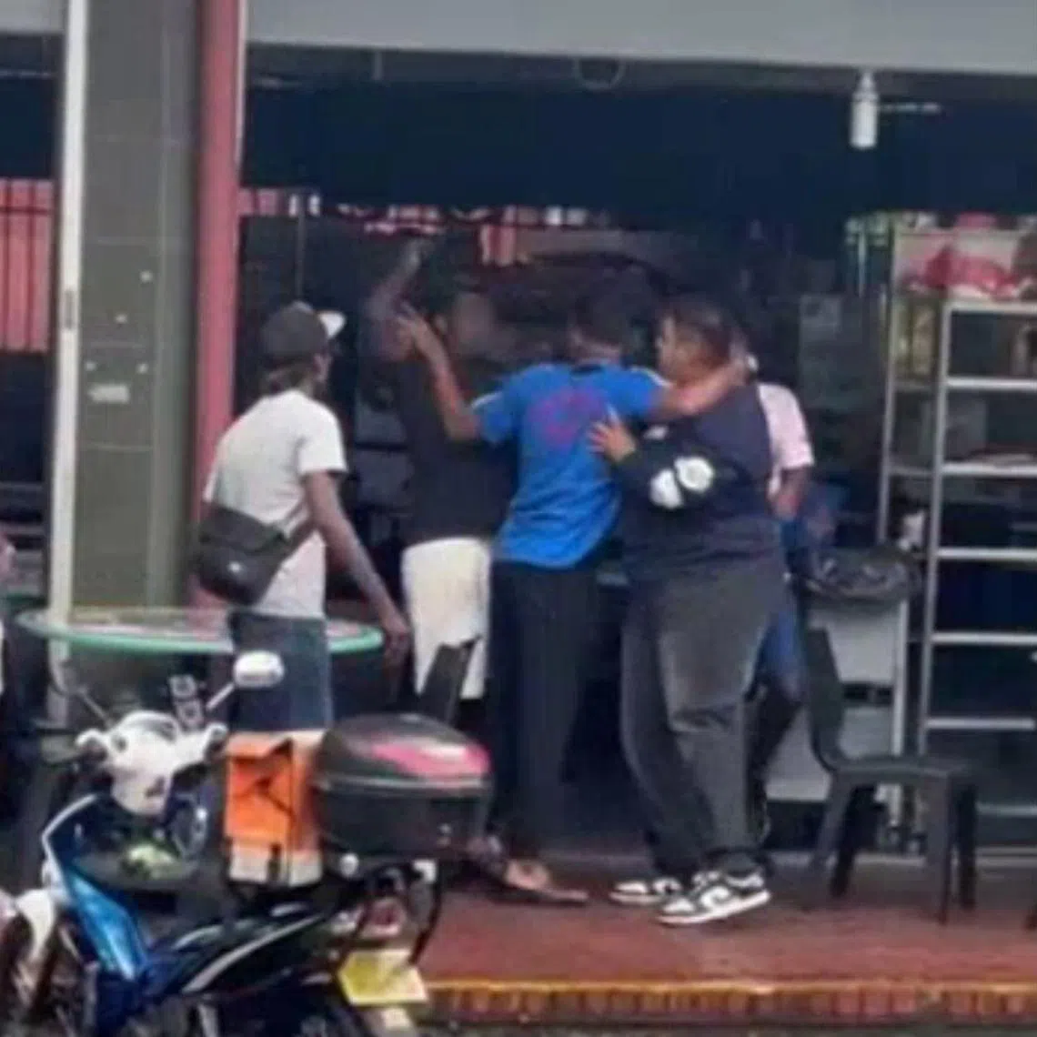 Three men, aged between 21 and 30, were arrested for rioting.