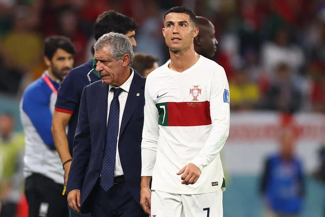 Portugal coach Fernando Santos (left) has denied reports that the captain Cristiano Ronaldo wanted to leave Portugal.