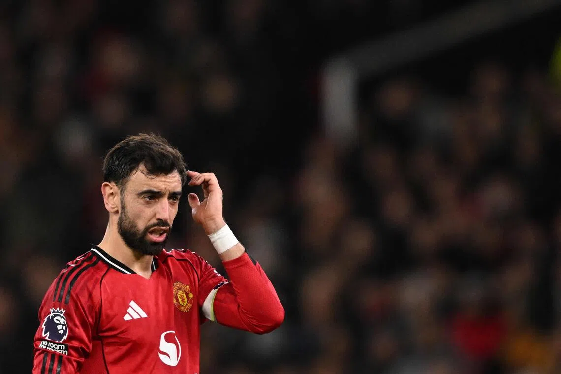 Manchester United's Portuguese midfielder  Bruno Fernandes was reportedly hurt by the United's willingness to sell him.