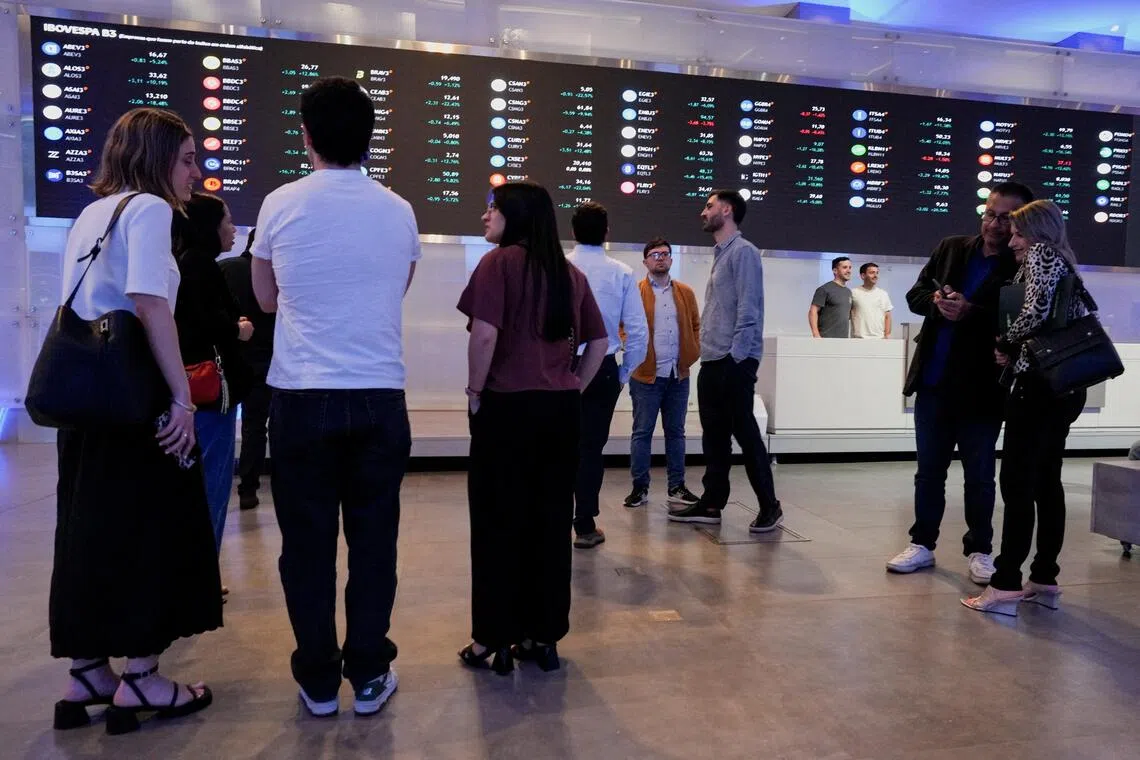 Trading on Brazil’s stock exchange was halted for 30 minutes after the benchmark Ibovespa index fell 10% from its previous close, triggering the market’s circuit breaker mechanism.