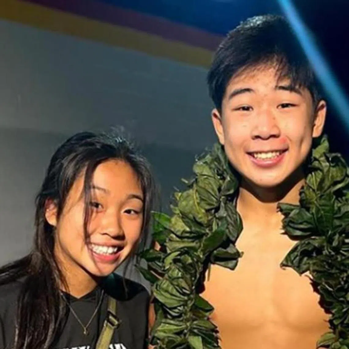 Victoria Lee with her brother, Adrian, on an Instagram post from May 2022.