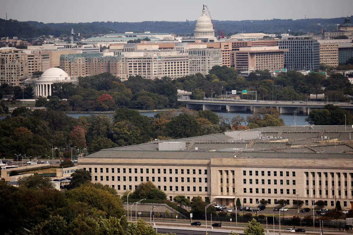 FILE PHOTO: The Pentagon building is seen in Arlington, Virginia, U.S. October 9, 2020. REUTERS/Carlos Barria/File Photo