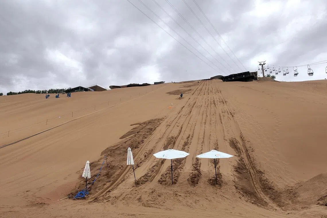 sand slide, china, dunes, desert