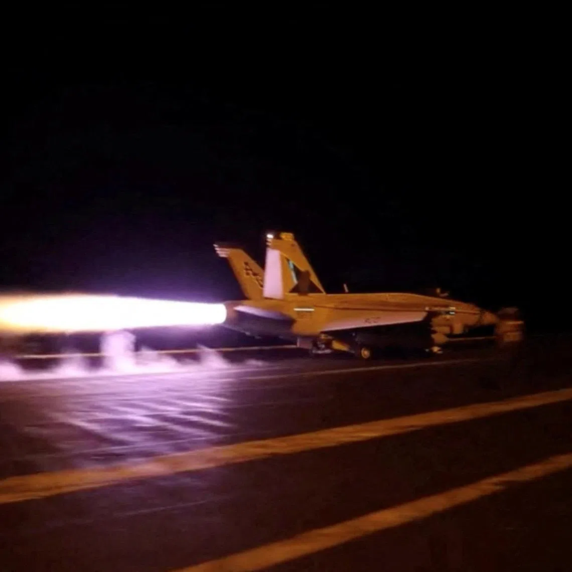 A U.S. military aircraft takes off from an unknown location during what U.S. Central Command (CENTCOM) says are strikes on Iran, in this screengrab from a handout video released on July 29, 2026. U.S. Central Command/Handout via REUTERS