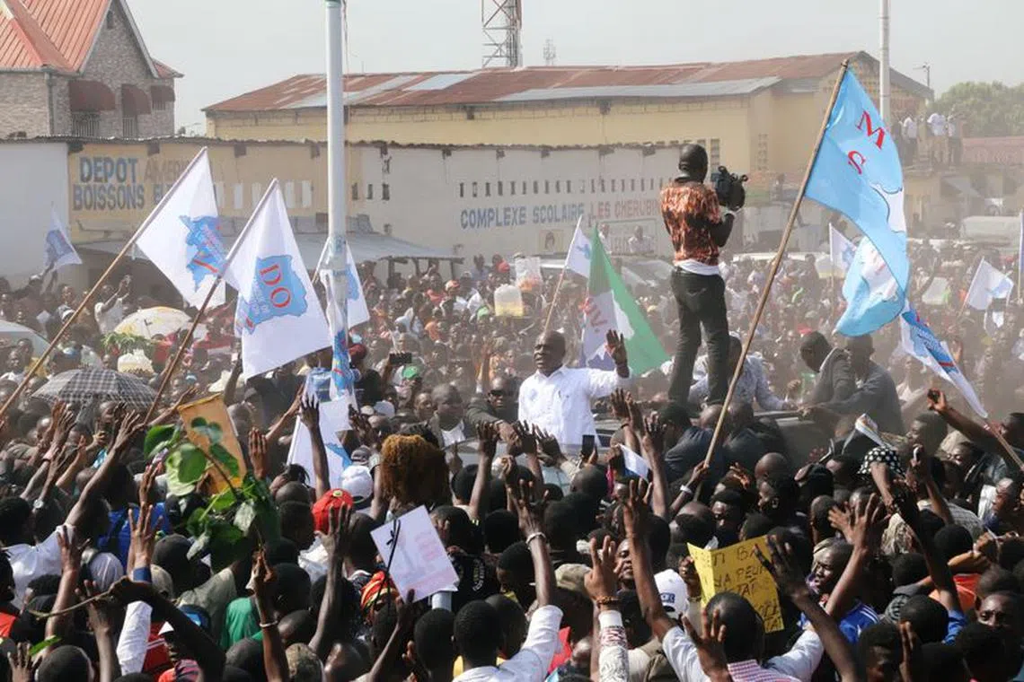 FILE PHOTO: Congolese opposition leader Martin Fayulu arrives to a rally in Kinshasa, Democratic Republic of Congo, February 2, 2019.  REUTERS/Kenny Katombe/File Photo