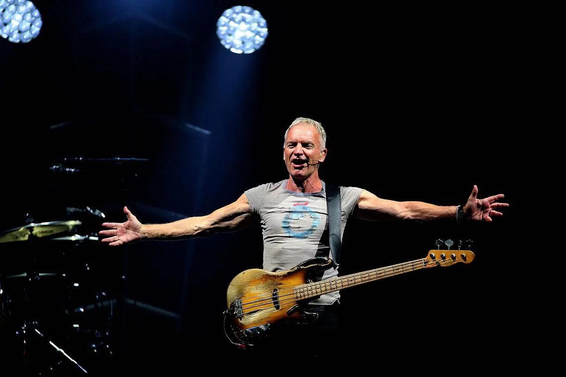 British rock-star Sting  had previously performed in Singapore in 2017 and 2012.