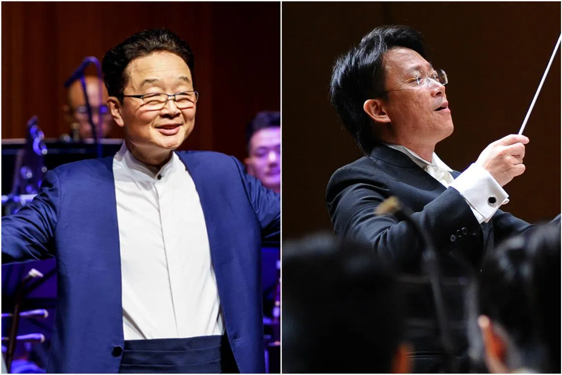 Tsung Yeh (left) will step down as music director while Quek Ling Kiong will be promoted to principal conductor.